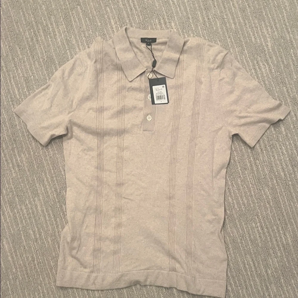 NWT Rails Men’s Cillian Polo Shirt - medium - silversand - Picture 2 of 5